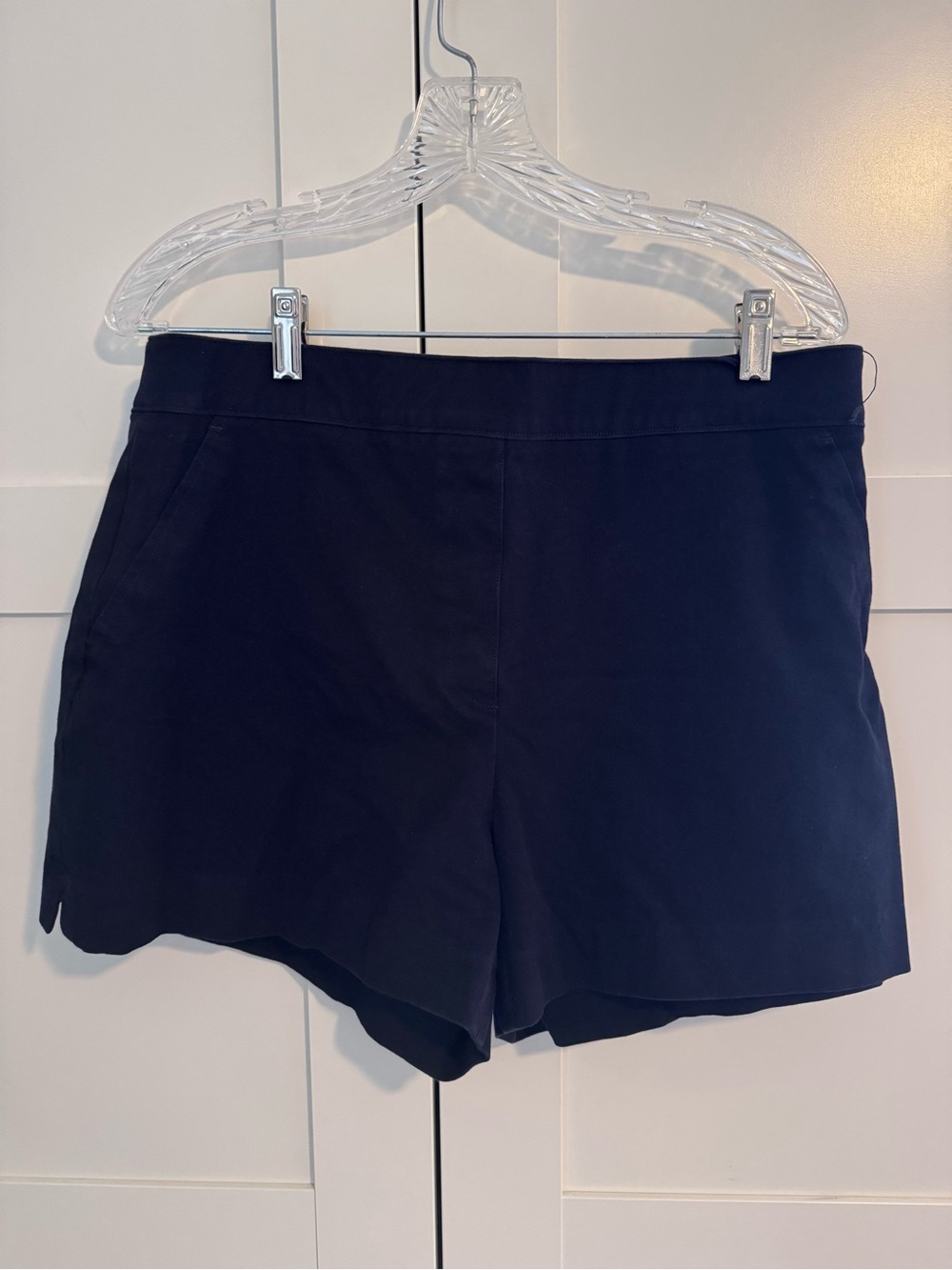 SPANX Navy High-Rise Tailored Stretch Shorts